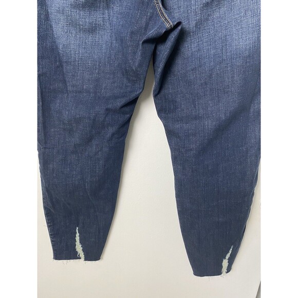 Lane Bryant Blue Jeans Skinny Girlfriend Mid Rise Womens Size 22 Distressed - Picture 13 of 14